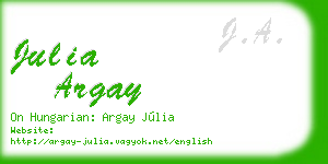 julia argay business card