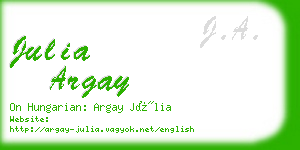 julia argay business card